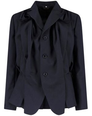 Comme des Garçons Pleated Blazer - Blue