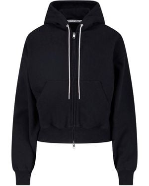 Alexander Wang Hooded Zip Sweatshirt - Blue