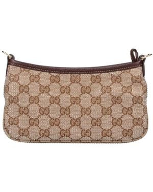 Gucci Shoulder Bag Crystals "Gossip" - Natural