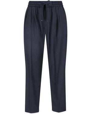 Dolce & Gabbana Virgin Wool Trousers - Blue