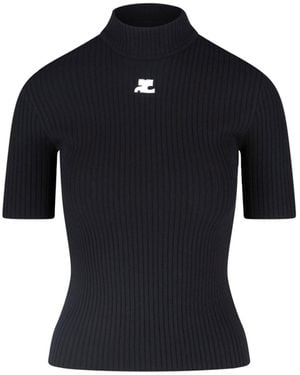 Courreges Reedition Ribbed Sweater - Blue
