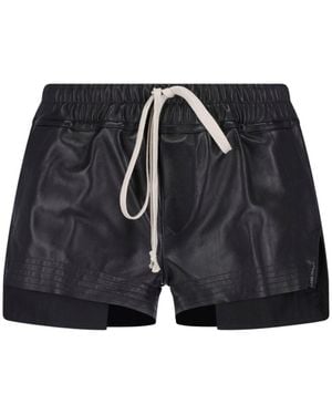 Rick Owens Lambskin Shorts - Black