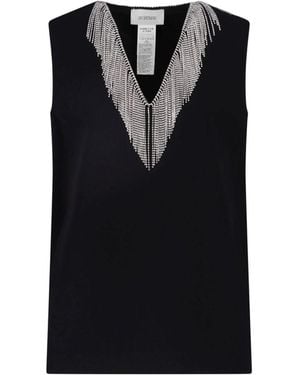 Sportmax Cady And Rhinestone Top - Black