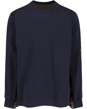 Sacai Two-Color Jumper - Blue