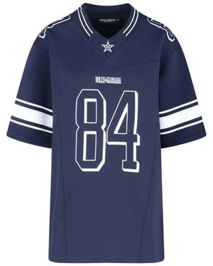 Dolce & Gabbana V-Neck T-Shirt - Blue