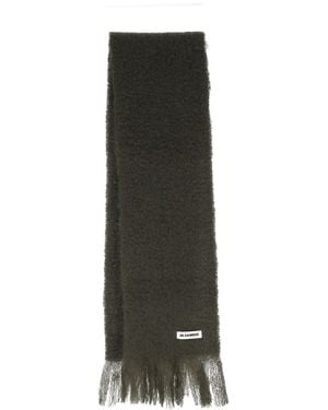Jil Sander Mohair-Wool Scarf - Green