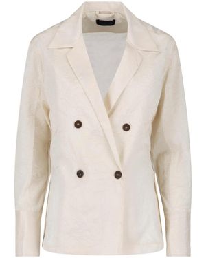 Eudon Choi Double-Breasted Shirt - Natural