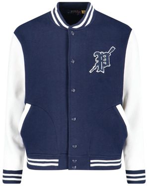 Polo Ralph Lauren Giacca Varsity Logo - Blu