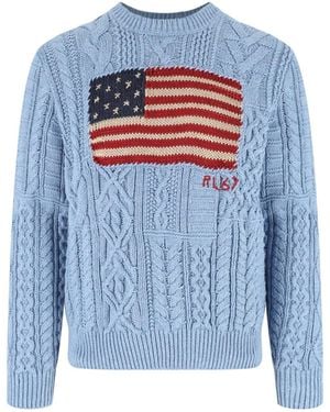 Polo Ralph Lauren 100% Cotton Crewneck Jumper - Blue
