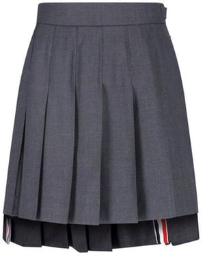 Thom Browne Pleated Mini Skirt - Blue