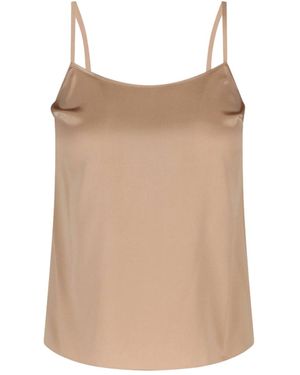 Ermanno Scervino Tank Top In Seta - Neutro