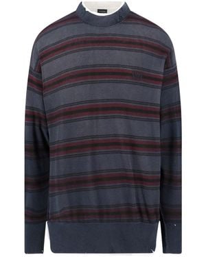 Balenciaga Logo Layered Sweater - Blue