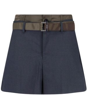 Sacai Pants Polyester - Blue
