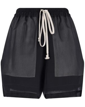 Rick Owens Silk Shorts - Black