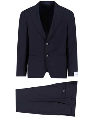 Caruso Single-Breasted Suit - Blue