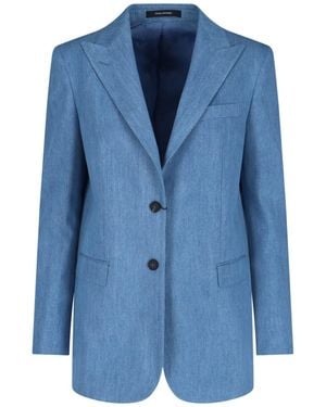 Tagliatore Bertha Single-Breasted Blazer - Blue