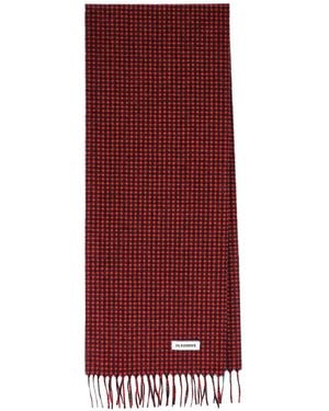 Jil Sander 100% Virgin Wool Scarf - Red