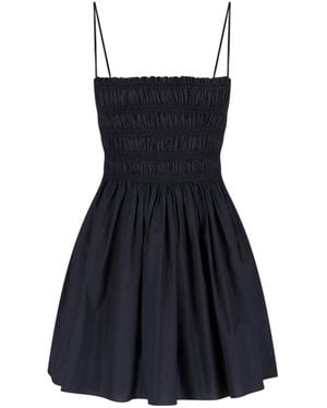 Matteau Fitted Ruched Bodice Mini Dress - Blue