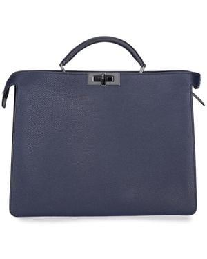 Fendi Borsa Media "Peekaboo Iseeu" - Blu