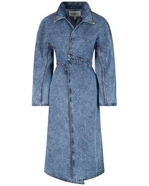 Alaïa Denim Trench Coat - Blue