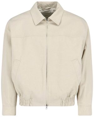 DUNST Zip Bomber Jacket - White