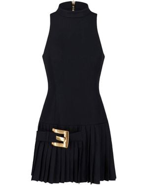 Balmain Virgin Wool Mini Dress - Black