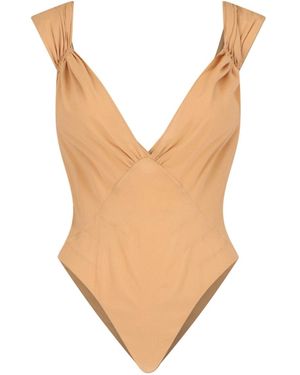 Saint Laurent Crossed Bodysuit - White
