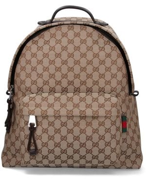 Gucci 'Gg' Medium Backpack - Brown