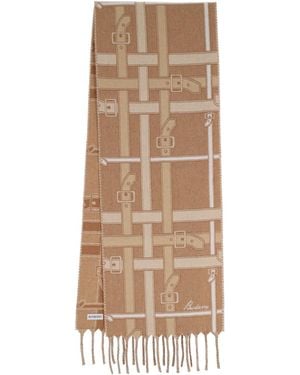 Burberry 'Check' Cashmere Scarf - Natural