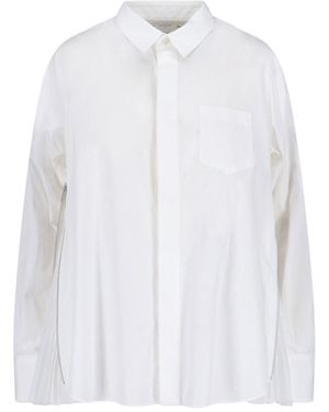 Sacai Cotton And Chiffon Shirt - White