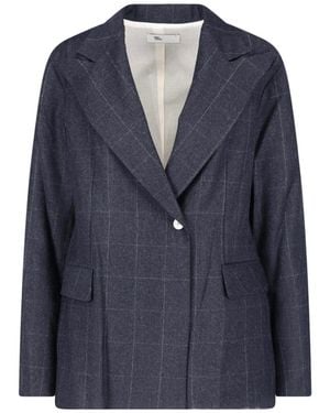 Sibel Saral Single-Breasted Blazer - Blue