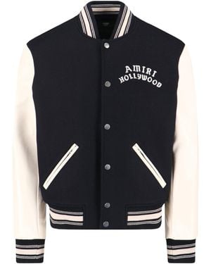 Amiri Logo Bomber Jacket - Blue