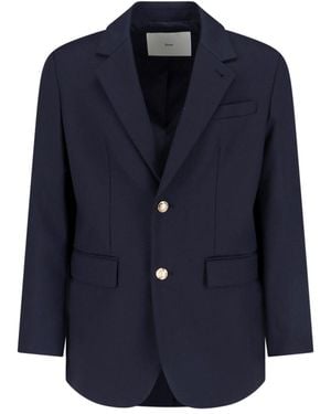 DUNST Single-Breasted Blazer - Blue
