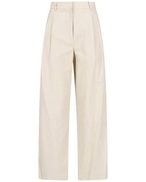 DUNST Cotton Blend Pants - Natural