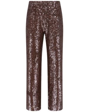 P.A.R.O.S.H. Sequin Pants - Brown