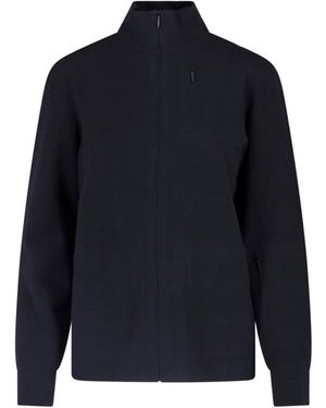 The Row Giacca Zip In Misto Lana - Blu