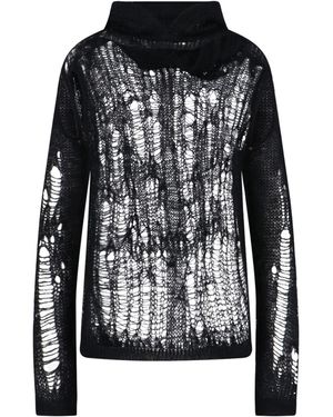 Rick Owens Maglione A Collo Alto "Tommy" - Nero
