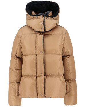 Moncler Hooded Down Jacket "Castelnou" - Natural