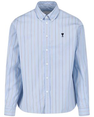 Ami Paris Shirt De Coeur” - Blue