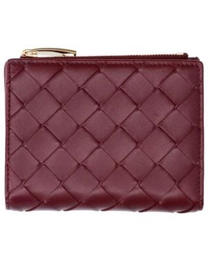 Bottega Veneta Lambskin Card Holder - Purple