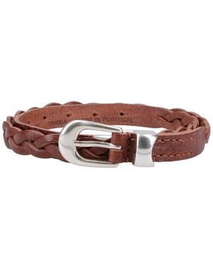 Our Legacy Woven Leather Belt 2 Cm - Brown