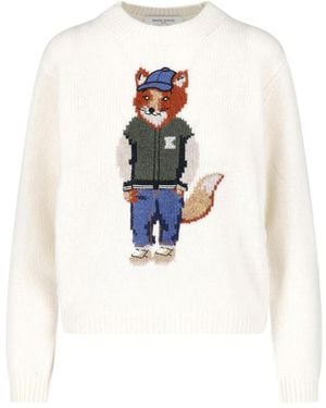 Maison Kitsuné Sweater “Dressed Fox” - White