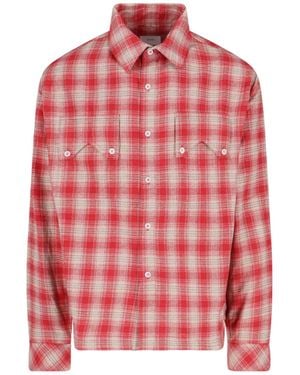 Rhude Checked Shirt - Red