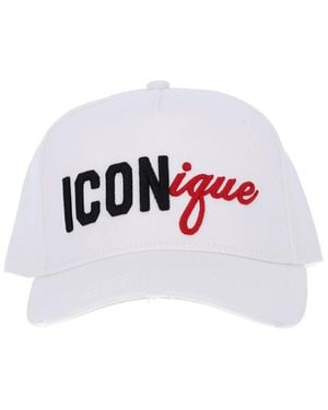 DSquared² Cappello Baseball "Iconique" - Bianco