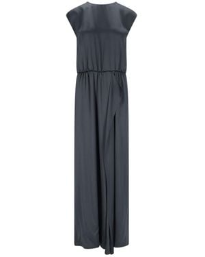 Giorgio Armani Abito Maxi In Seta - Blu