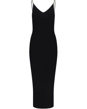 Versace Abito Midi "Safety Pin" - Nero