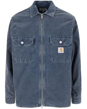 Carhartt Giacca Zip "Reynold Shirt Jacket" - Blu