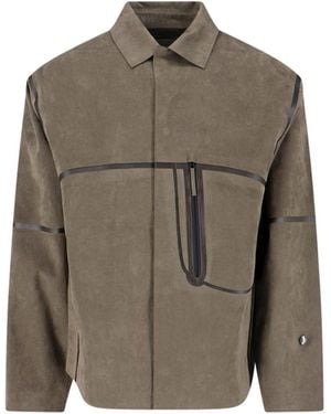 Massimo Osti Studio Alcantara Shirt Jacket - Brown