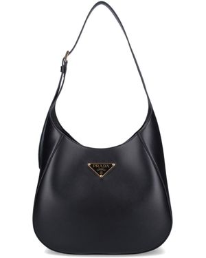 Prada Borsa Spalla Media - Nero