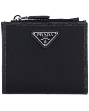 Prada Bifold Logo Wallet - Black